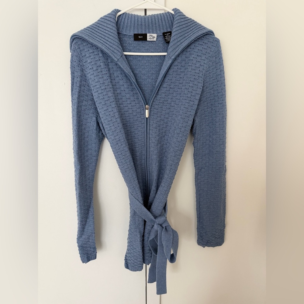 Saks Fifth Avenue Sport Blue Knit Sweater